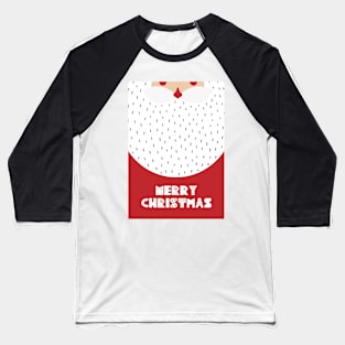 Merry Christmas Santa Beard Baseball T-Shirt